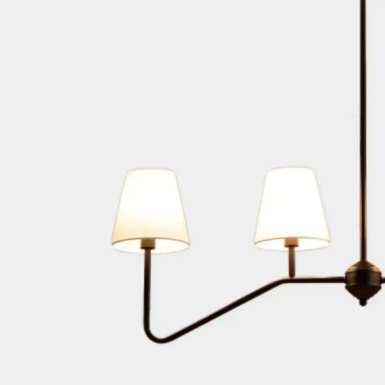 Black Metal Island Pendant Light with 4 Lights in Fabric Cylinder Shape