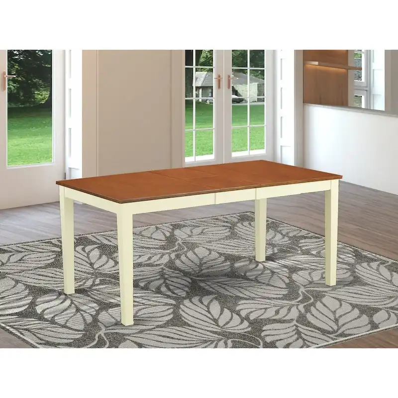 Buttermilk & Cherry / Black Butterfly Leaf Rectangular Dining Table, Seats 4–6