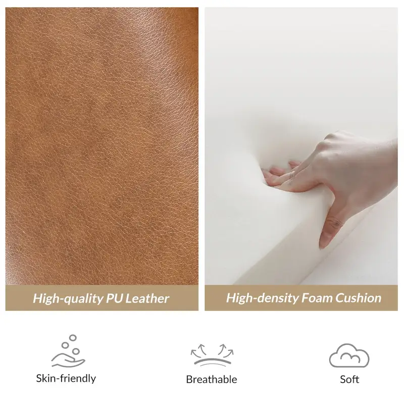 Patrick Mid-century Vegan Leather Solid Wood Recliner Set of 2 by