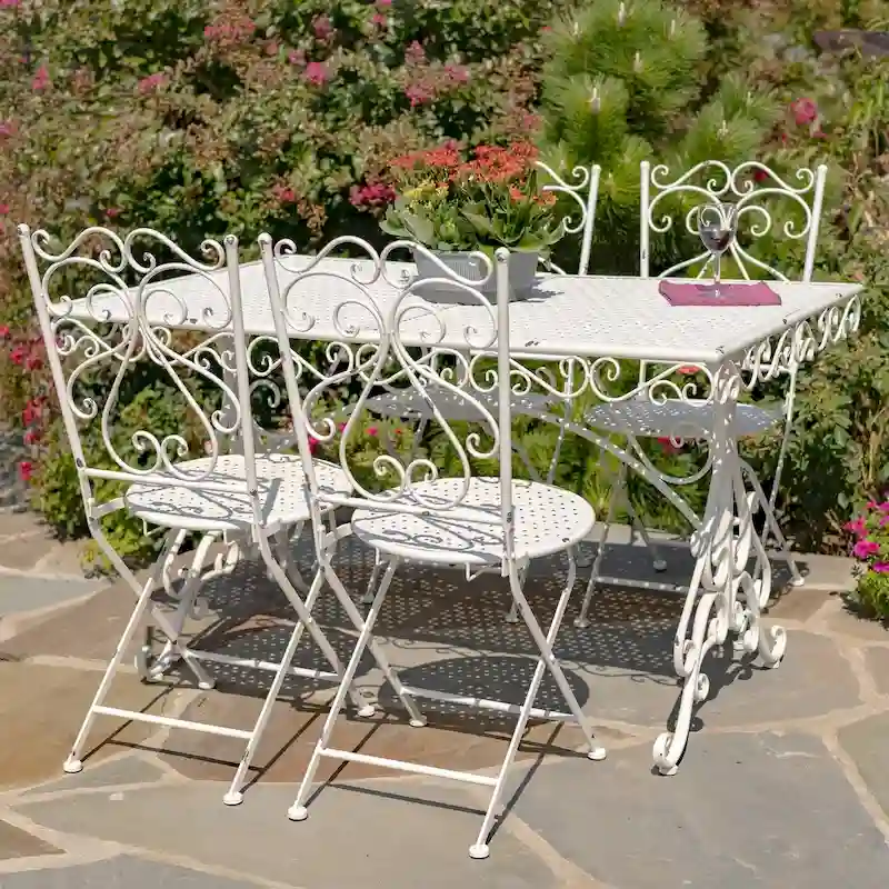 Five-Piece Metal Dining Set Solebury - 51.18 L x 33.07 W x 29.92 H
