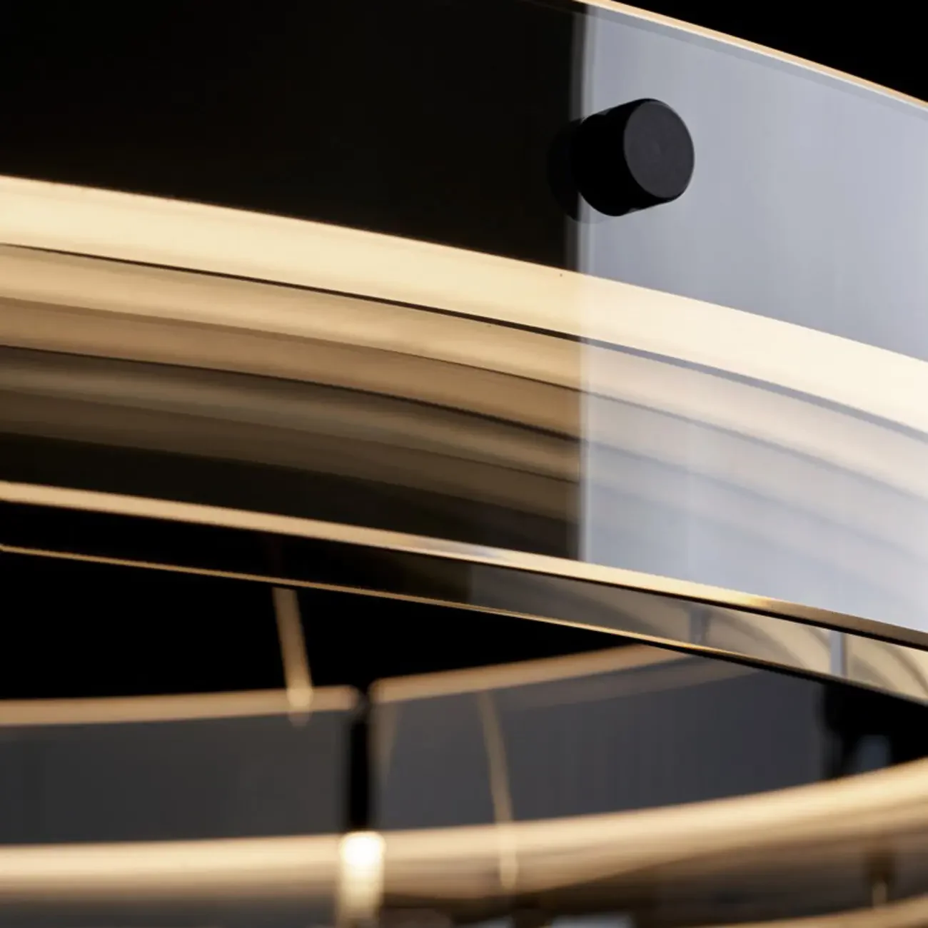 Modern LED Round Metal Chandelier with Flexible Height