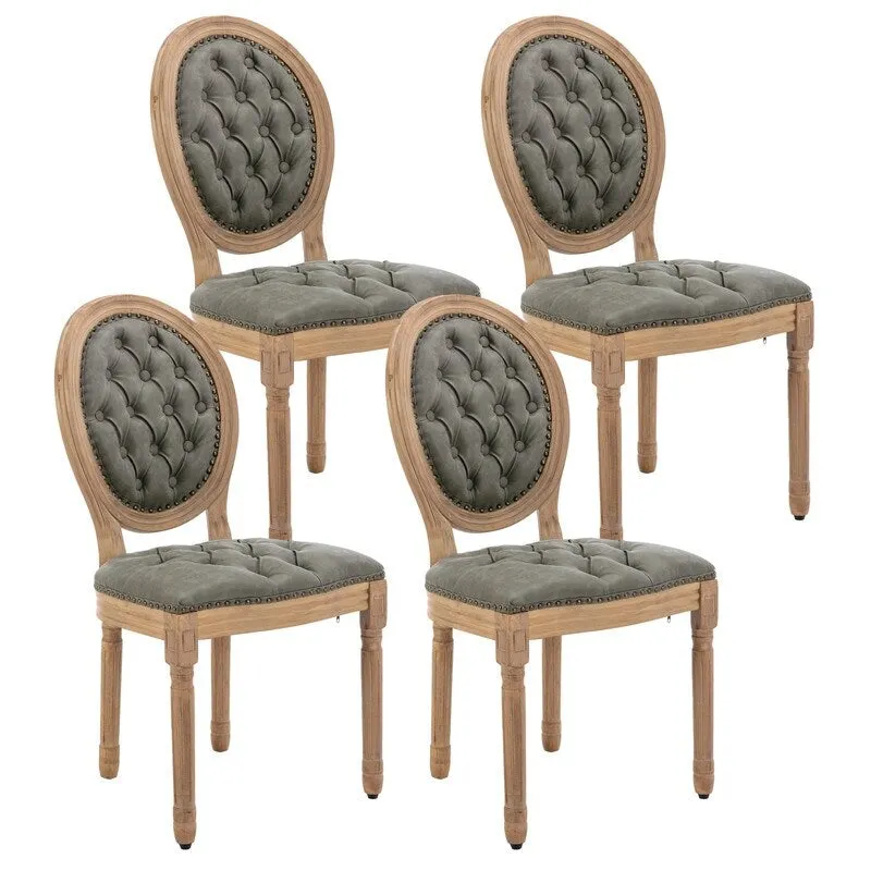 French Dining Chair with Nailhead Trim Set of 4