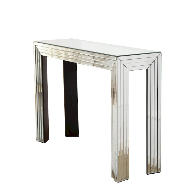 Silver Modern Style Console Sofa Table, Slim Hallway Accent Table