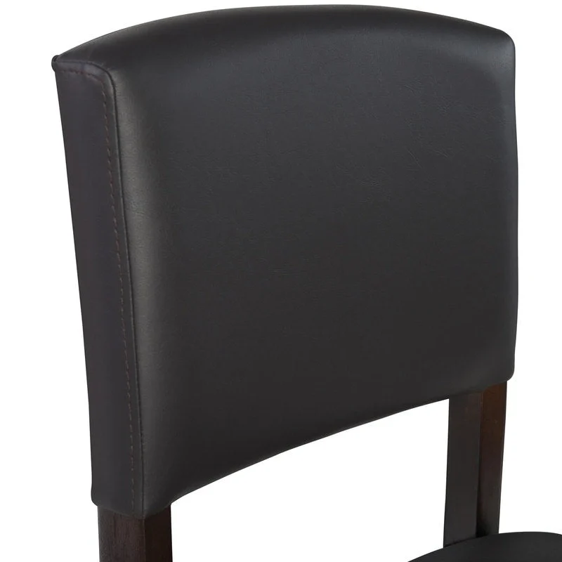 Faux Leather 24.17-inch Espresso Counter Stool