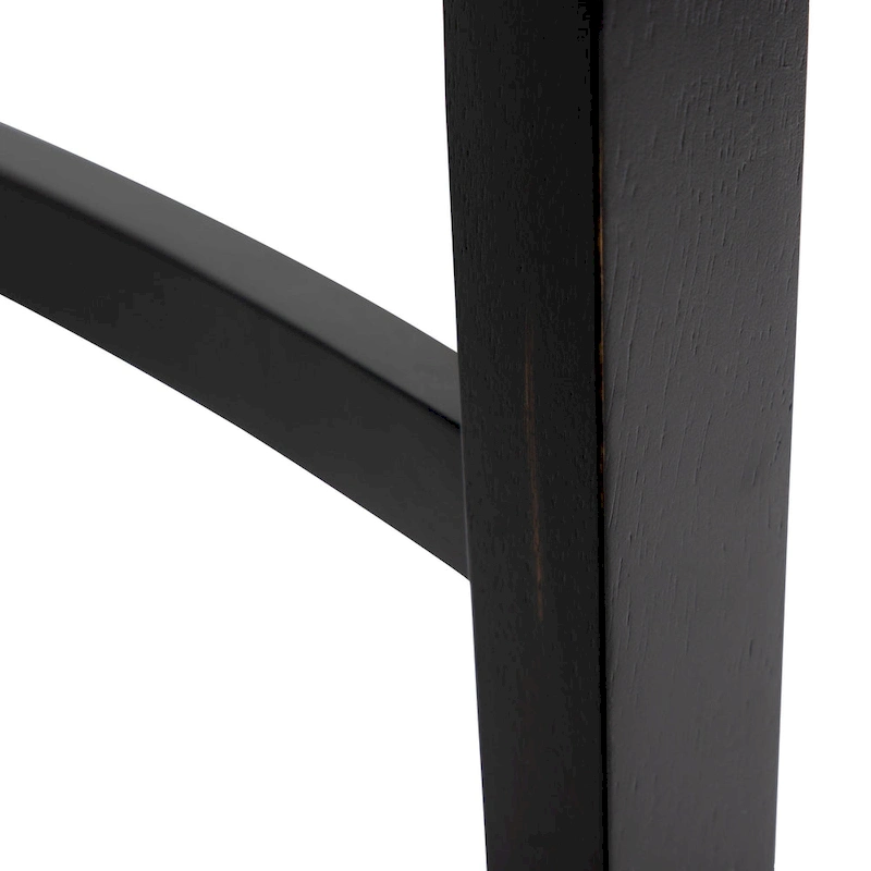 Furniture of America Kieran Farmhouse 7-Piece Black Wooden Dining Set