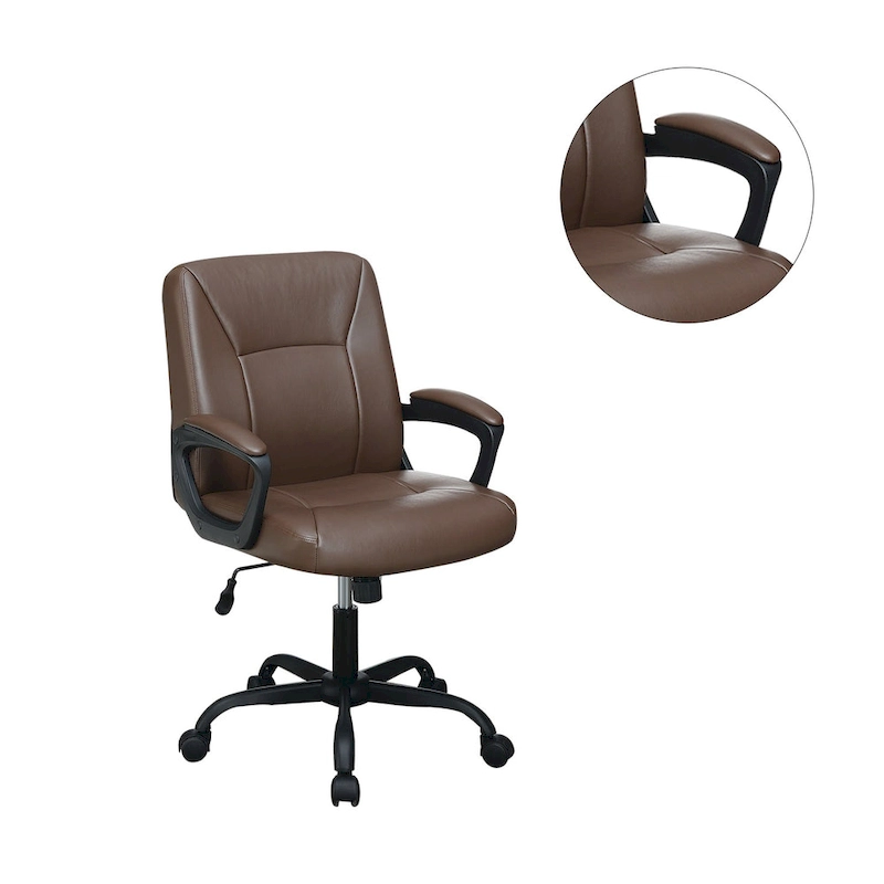 Adjustable Height Office Chair with Padded Armrests