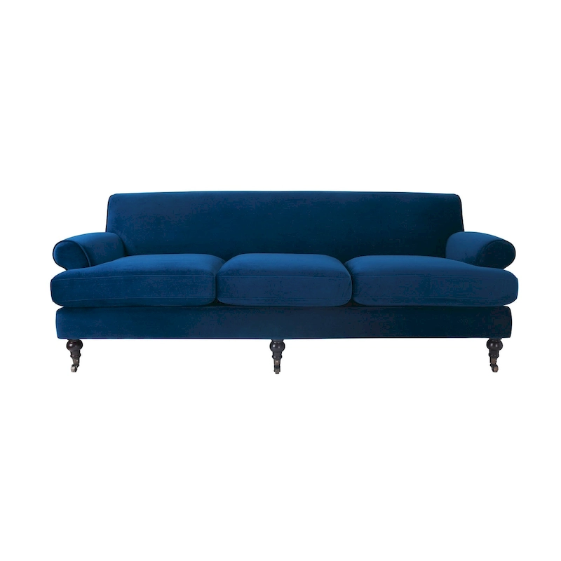 Alana Lawson 88 Inch Living Room Sofa  Three Cushion Couch with Rolled Arms and Tight Back  Minimal Assembly Required
