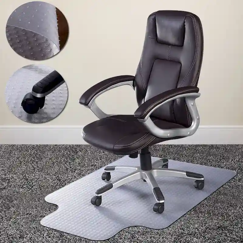 PVC Studded Office Chair Mat for Standard Carpet