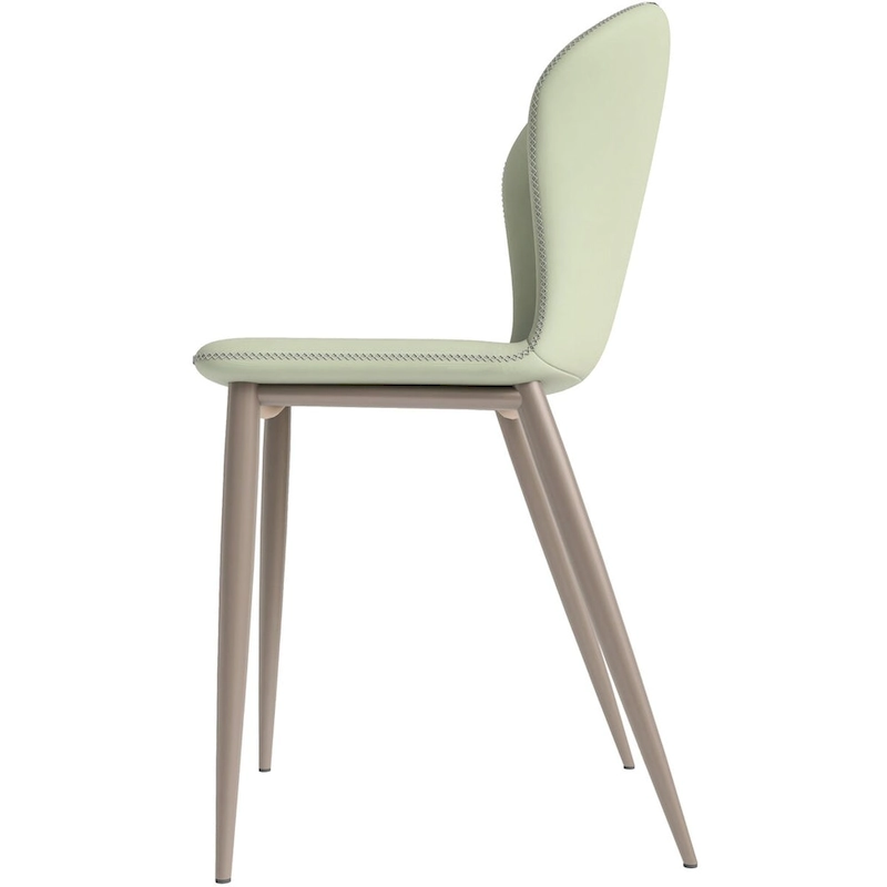 Mosaic Modern Upholstered Fabric Dining Chair with Metal Legs by LeisureMod