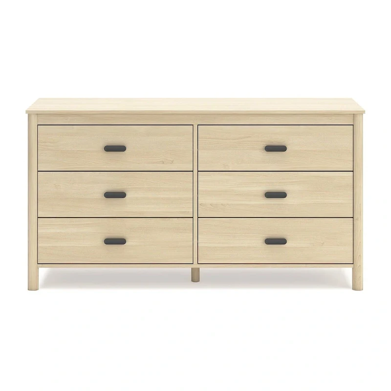 Signature Design by Ashley Cabinella Tan Panel Headboard with Dresser and Nightstand