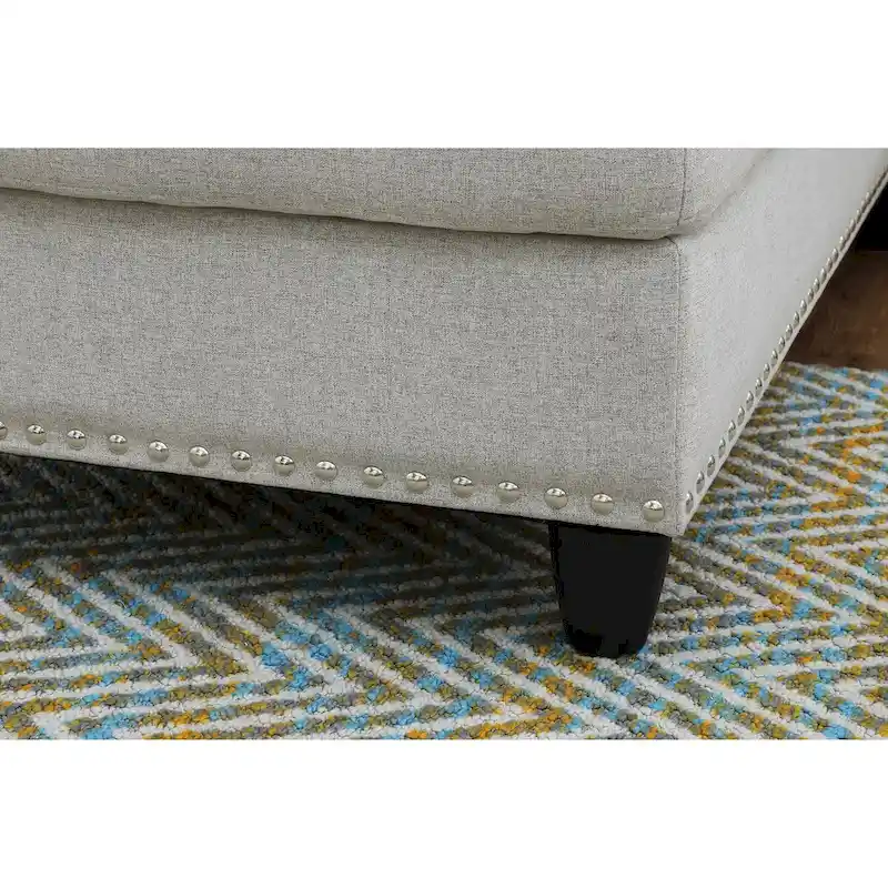 Alger 98  Wide Left Hand Facing Sofa & Chaise with Ottoman