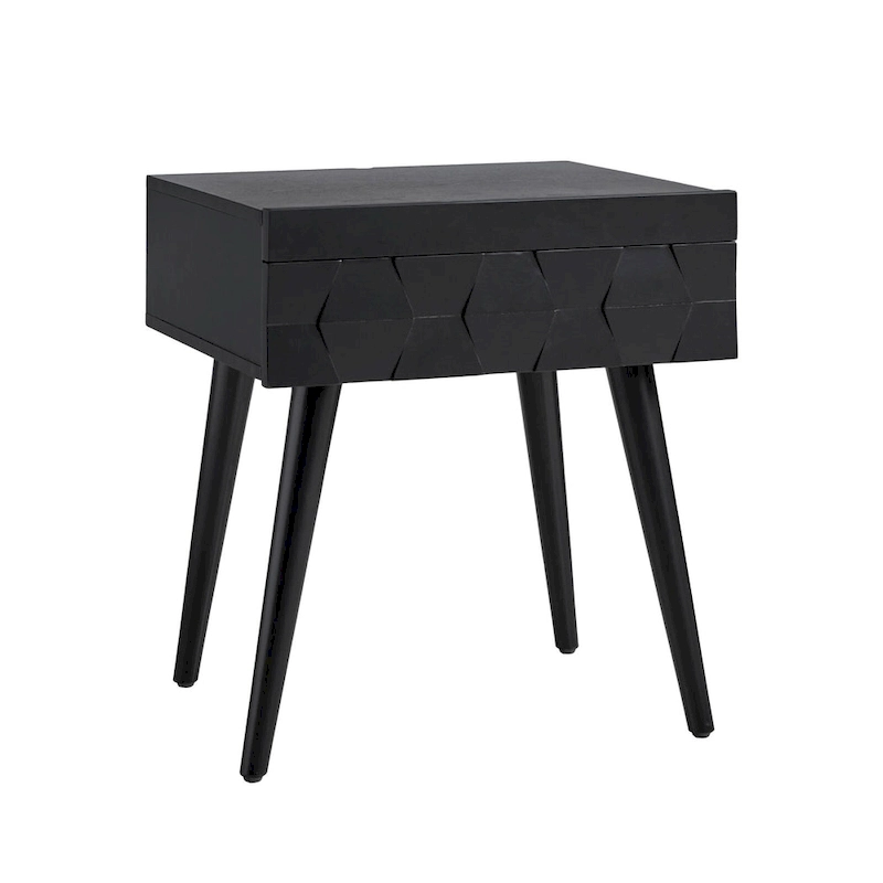 Julian Mid-century Modern End Table with Charging Station by HULALA HOME