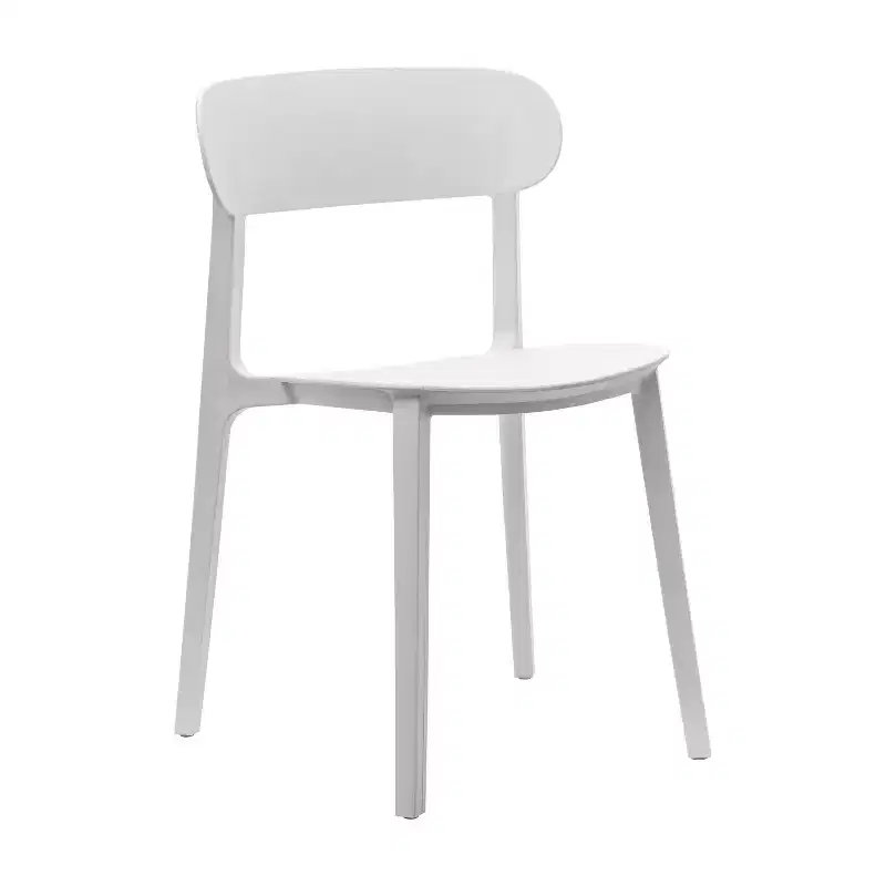 Flash Furniture Dover Indoor-Outdoor Stacking Patio Chair with Curved Backrest, Commercial All-Weather Resin Chair