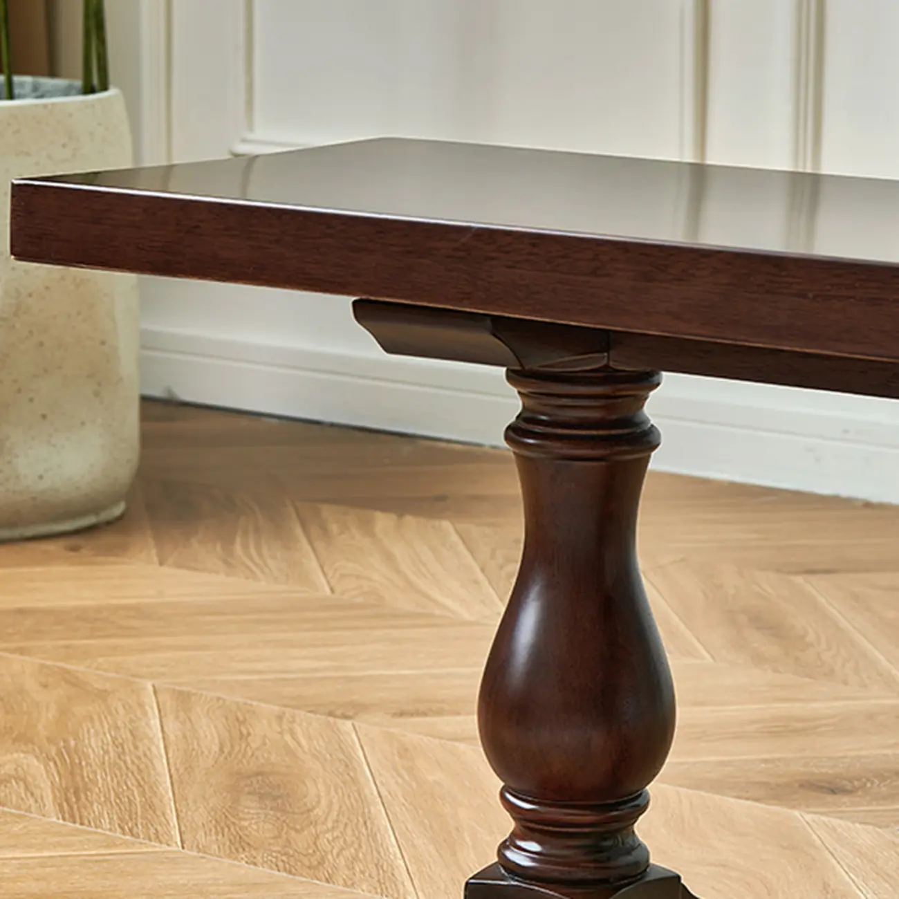 Modern Solid Wood Brown Living Room Bench