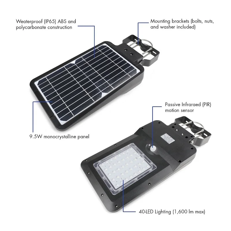 Wagan 1600 Lumens Solar Powered Street Light (Head Only) - 1