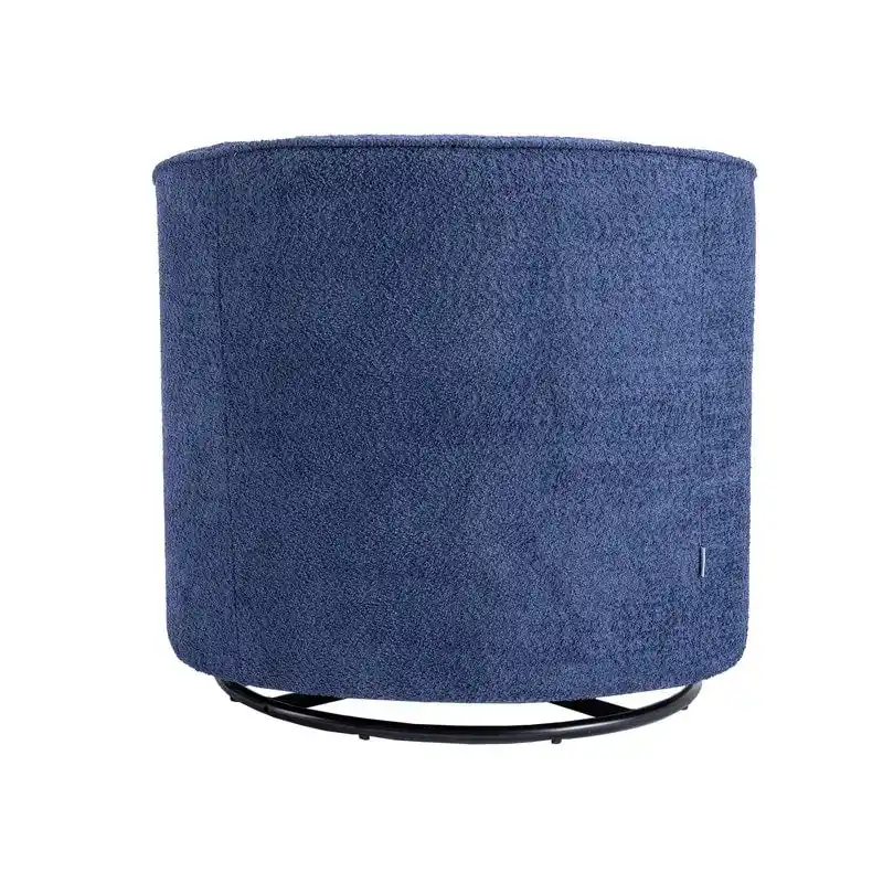 Upholstered Swivel Barrel Armchair - Single Seat