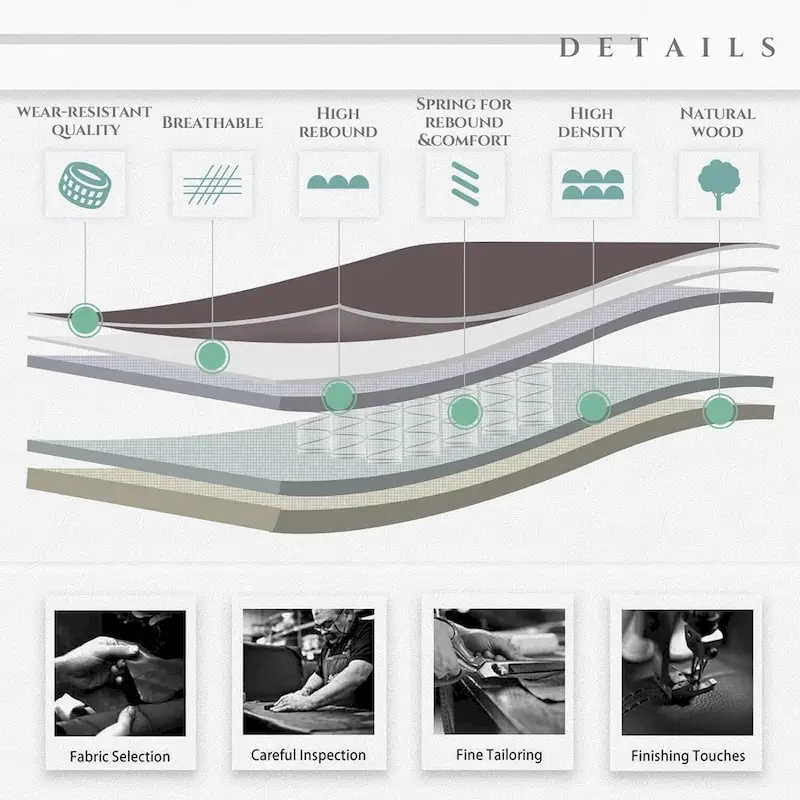 Leather Executive Office Chair- High Back Home Computer Desk Chair with Padded Flip-up Arms, Adjustable Tilt Lock