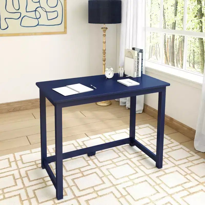 Plank+Beam Solid Wood Writing Desk, Simple Desk for Bedroom, Home Office Study Desk, 39.5