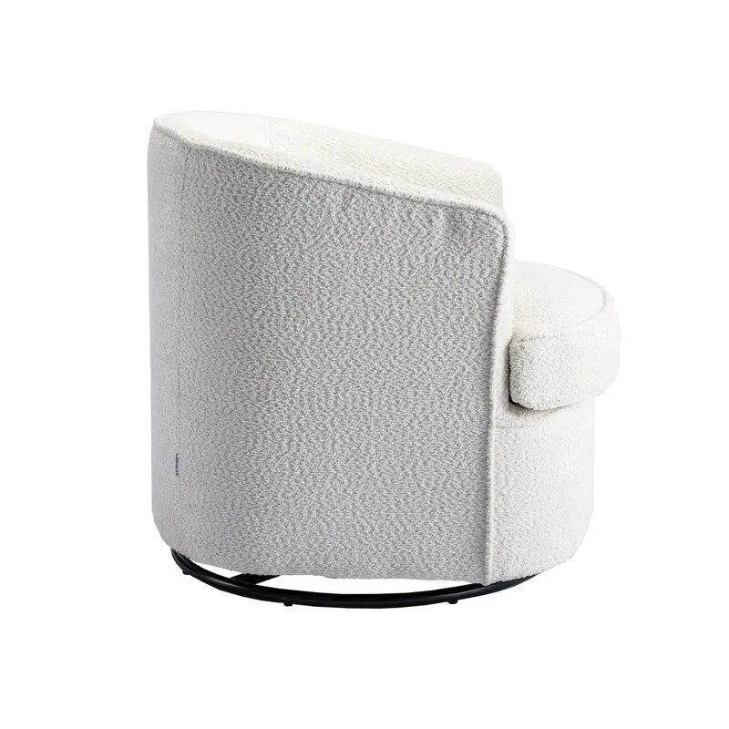 Upholstered Swivel Barrel Armchair - Single Seat