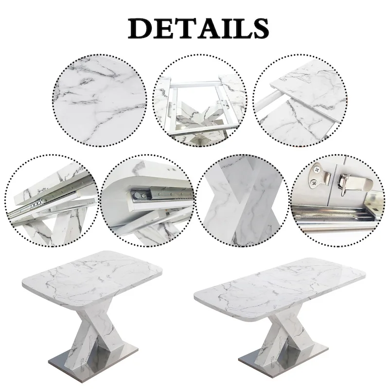 Modern Expandable Square Dining Table