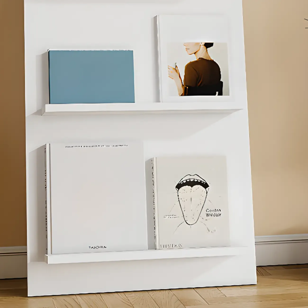 Scandinavian Solid Wood 4-Tier Ladder Bookcase