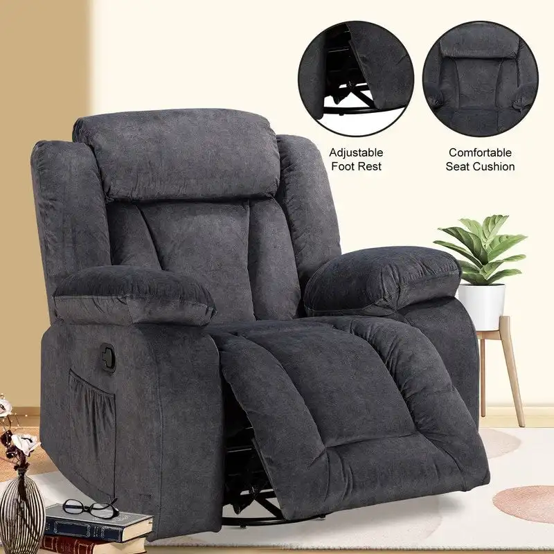 Rocker and Swivel Upholstered Recliner
