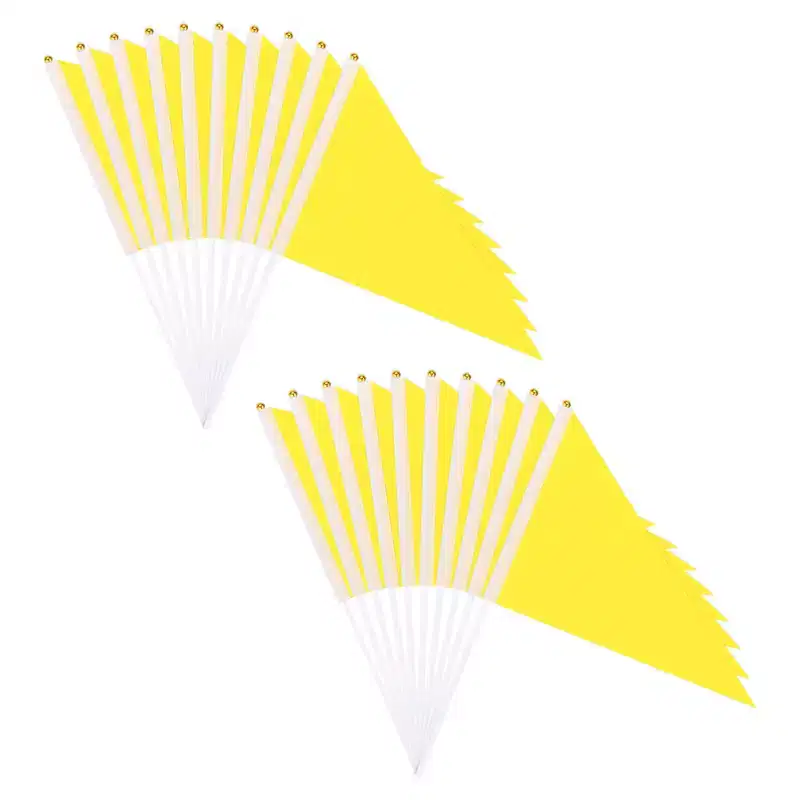 Unique Bargains Mini Sublimation Durable Polyester Hand Held Plain Flags