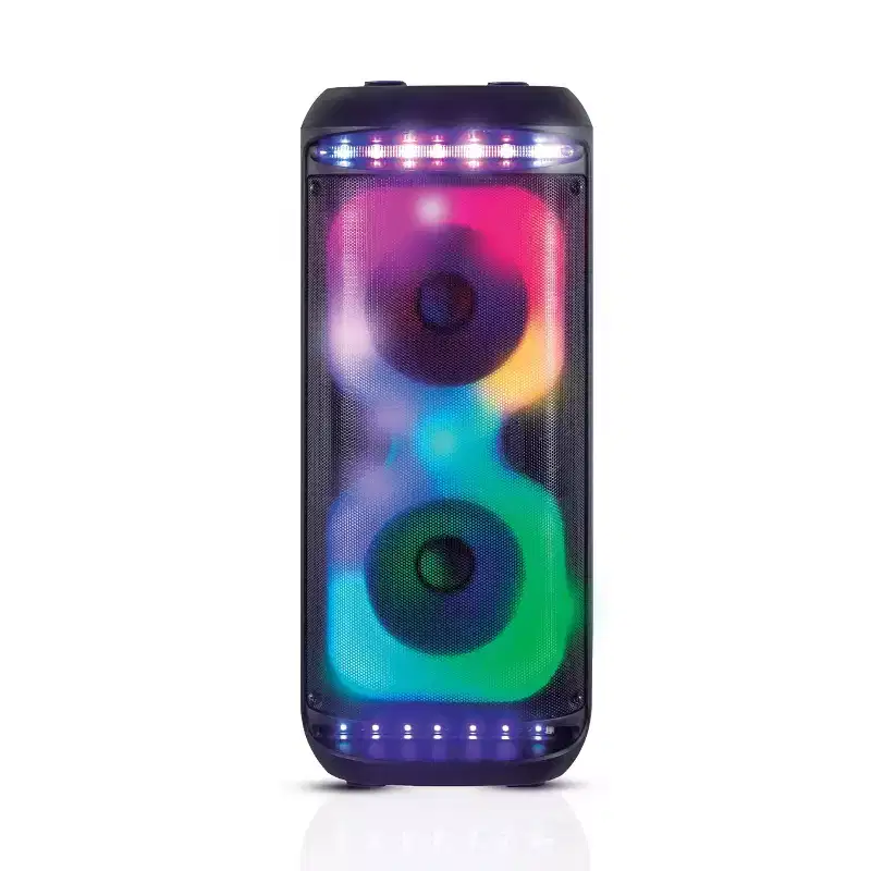 RCA Disco-2110 Flame Effect Bluetooth Party Speaker with Dual 8 Woofers