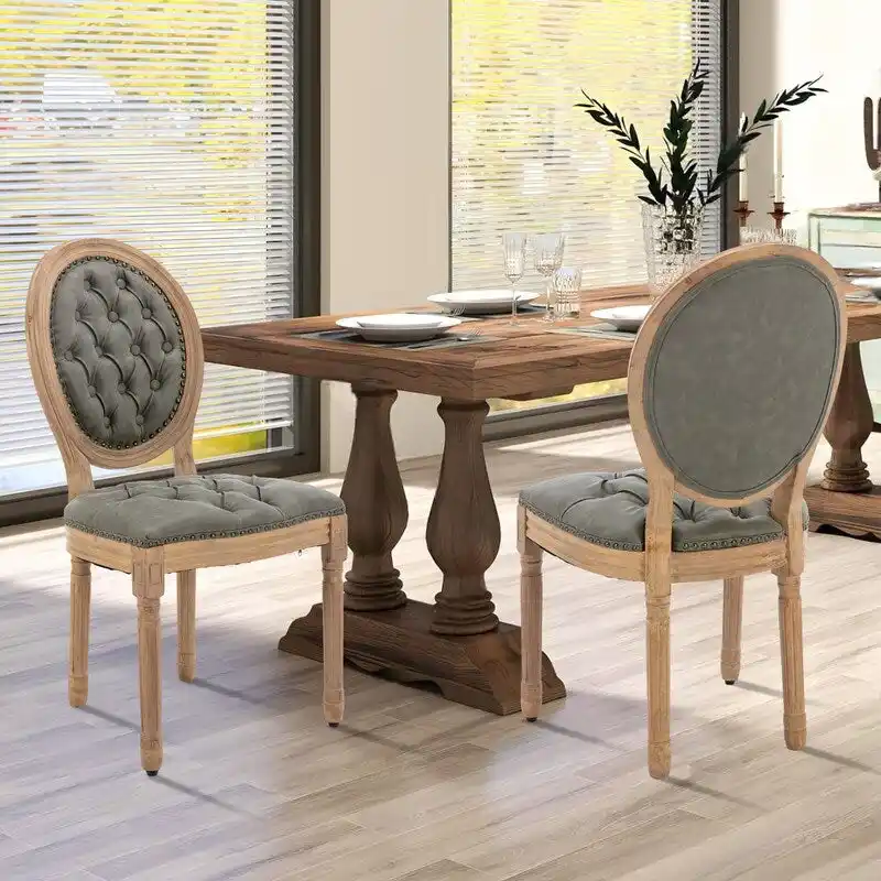 French Dining Chair with Nailhead Trim Set of 4