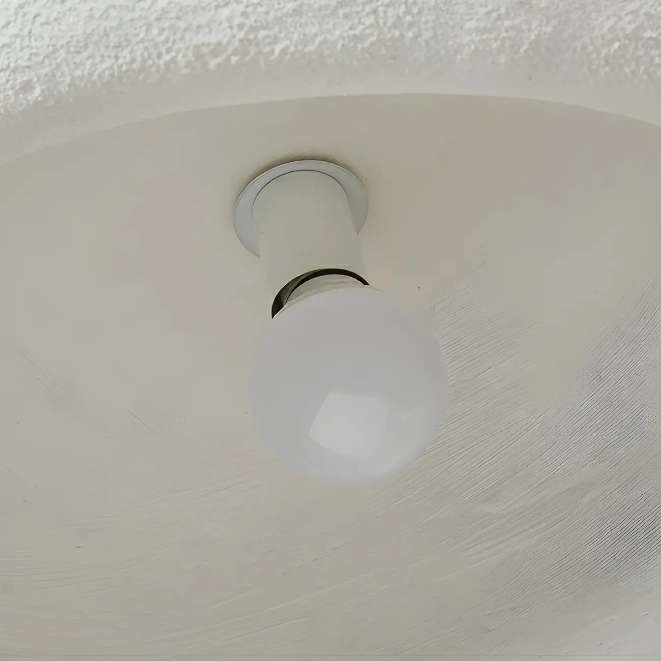 Art Deco Modern White Resin Dome Hanging Pendant Light