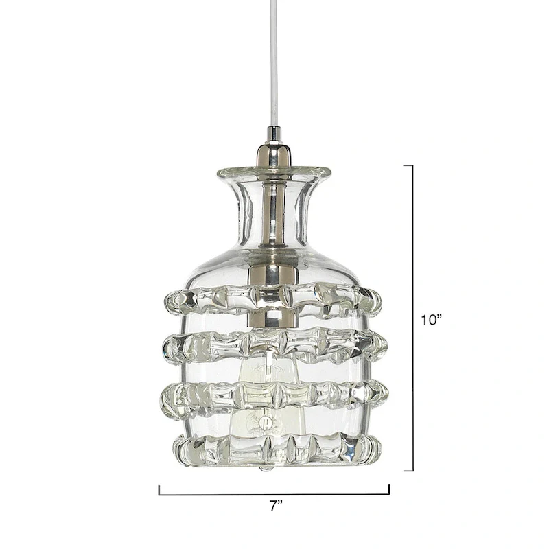 Alden Dcor Linda Mount-Blown Glass1-Light Pendant