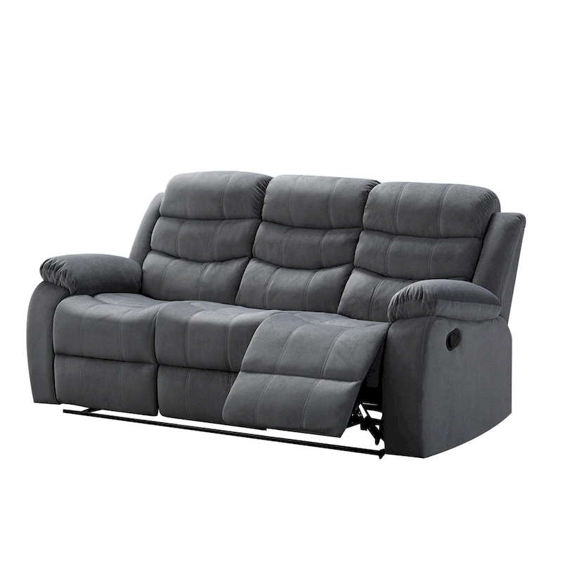 Jim Grey Upholstered Reclining Living Room Sofa