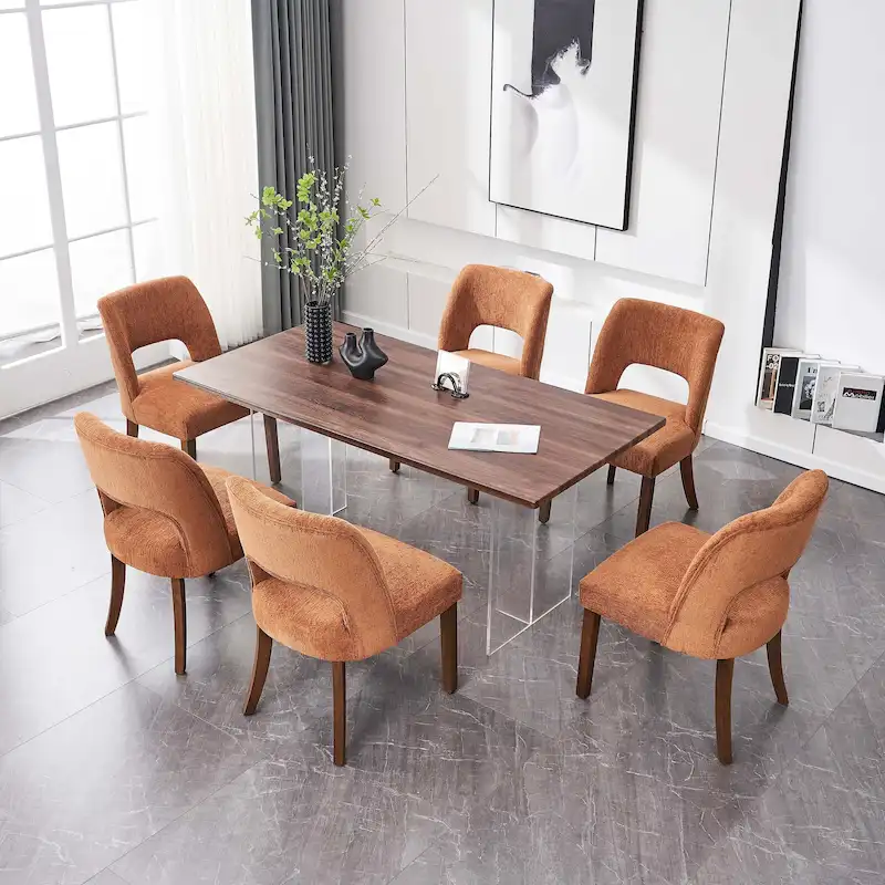 Upholstered Back Side Dining Chair Set of 2