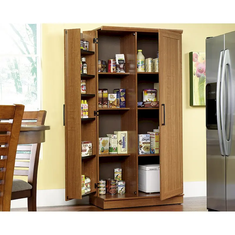 Storage Cabinet with Adjustable Shelves and Panel Doors
