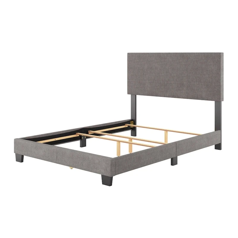Full/Double Upholstered Bed Frame with Padded Headboard