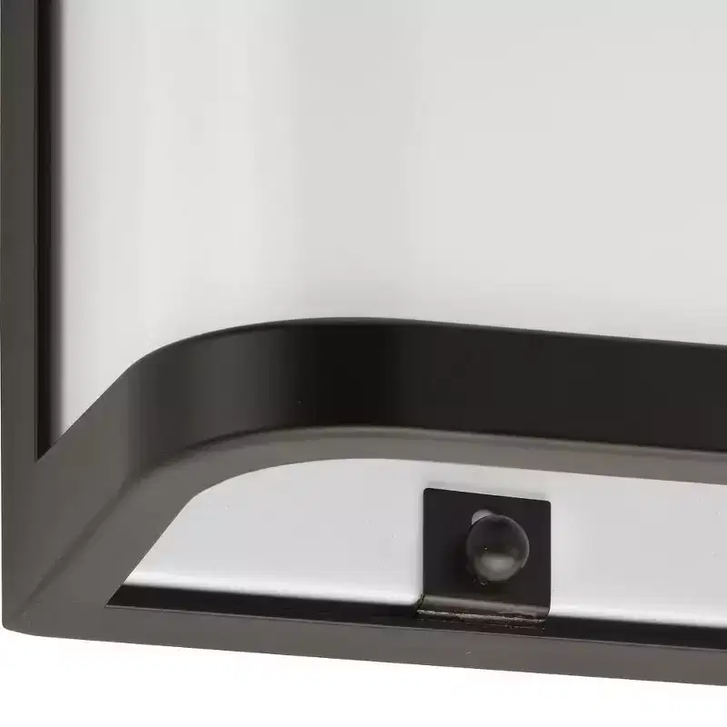 Progress Lighting Valera 1-Light LED Wall Lantern, Brushed Nickel, Matte White Acrylic Shade