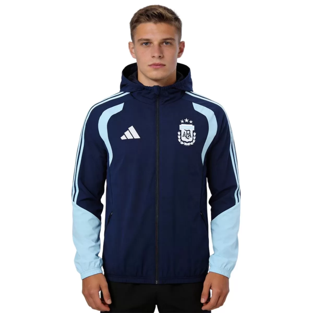 Argentina Windbreaker Hoodie Jacket Navy 2026