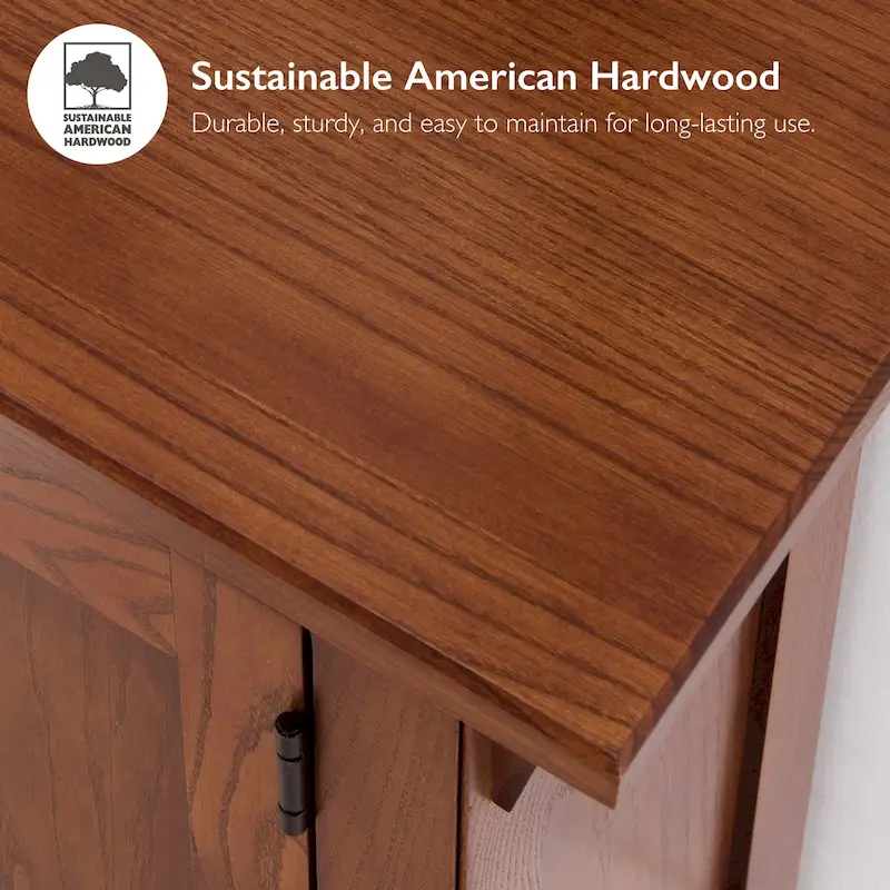 Traditional Solid Wood Mission Cabinet End Table