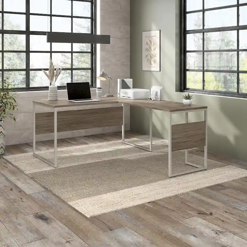 Hybrid 60W x 30D L Shaped Table Desk by Bush Business Furniture