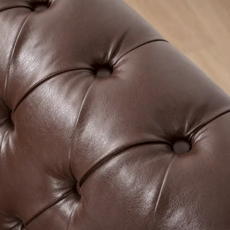 L-Shaped Sectional Sofa with PU Leather Upholstery