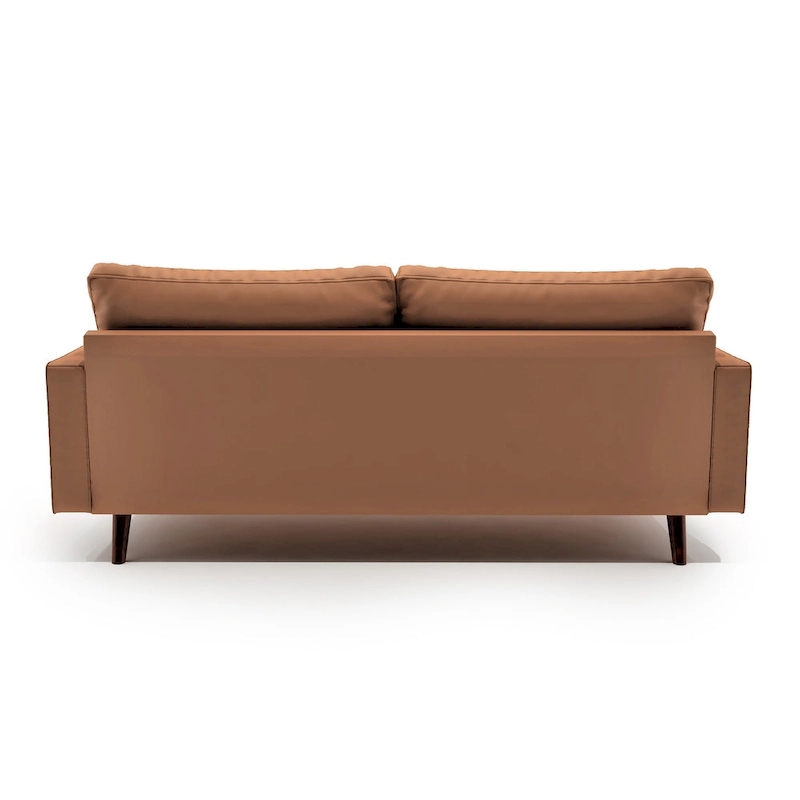US Pride Faux Leather Mid-century Modern Sofa