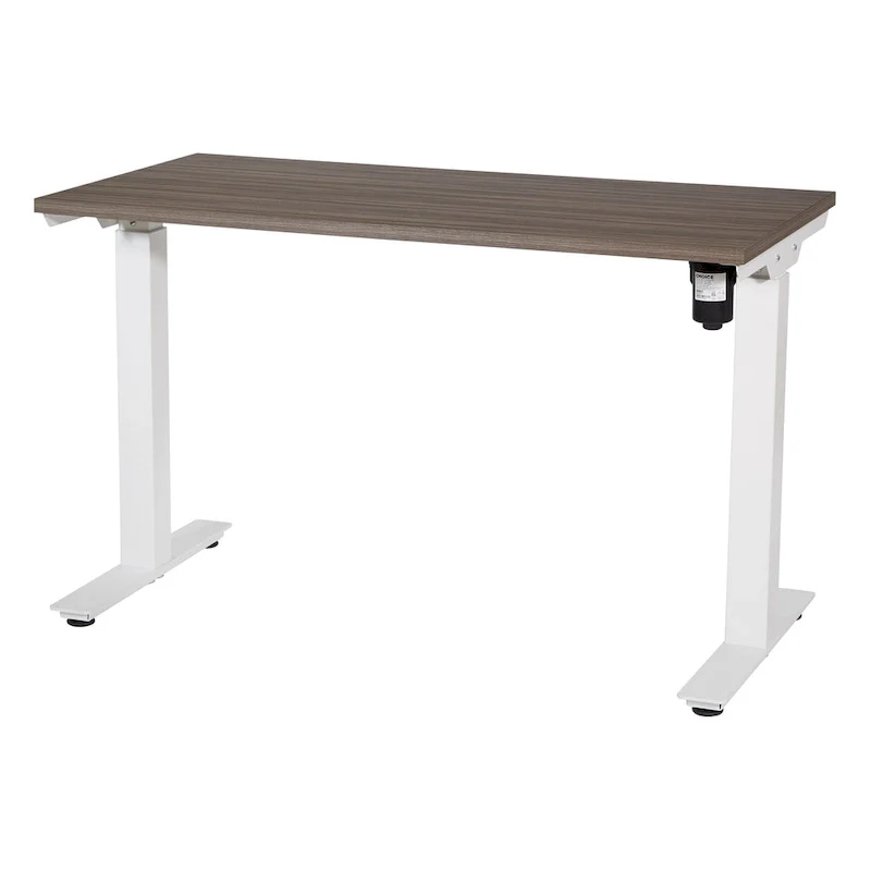 Walnut / White / Black Electric Height-Adjustable Standing Desk – Single