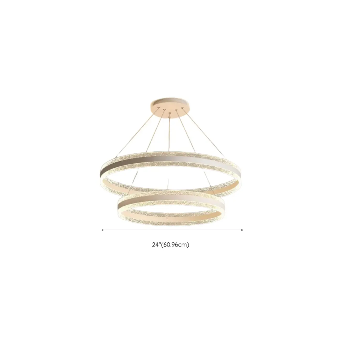 Modern LED Gold Circular Metal Chandelier