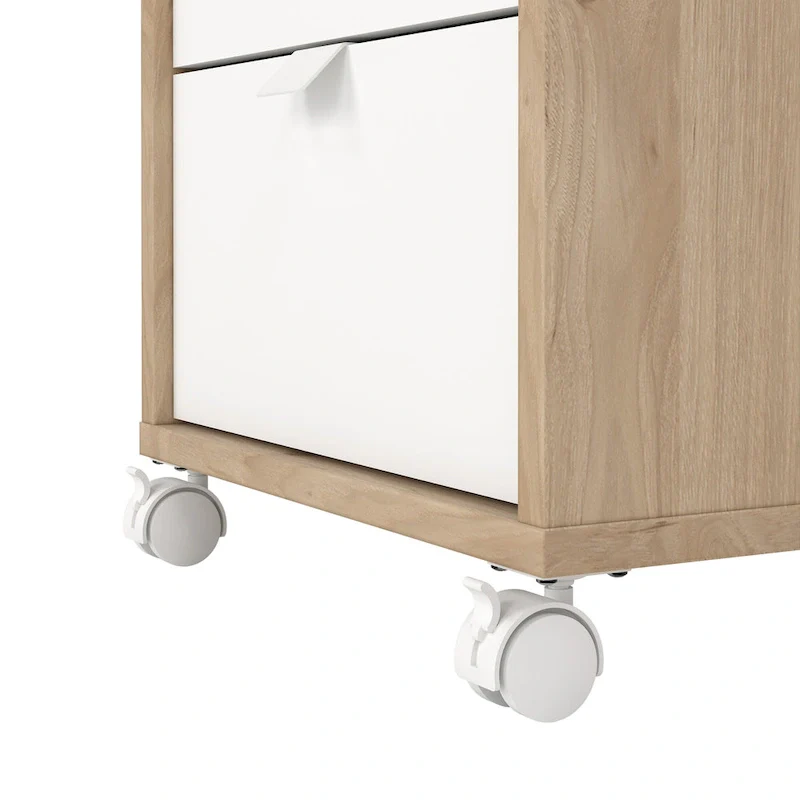 3-Drawer Mobile Cabinet with Wheels - Engineered Wood