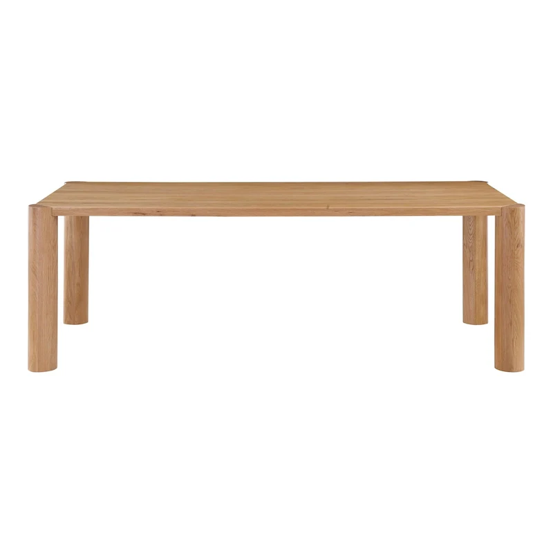 Modern Solid White Oak Dining Table – Flexible Leg Design, Seats 8-10