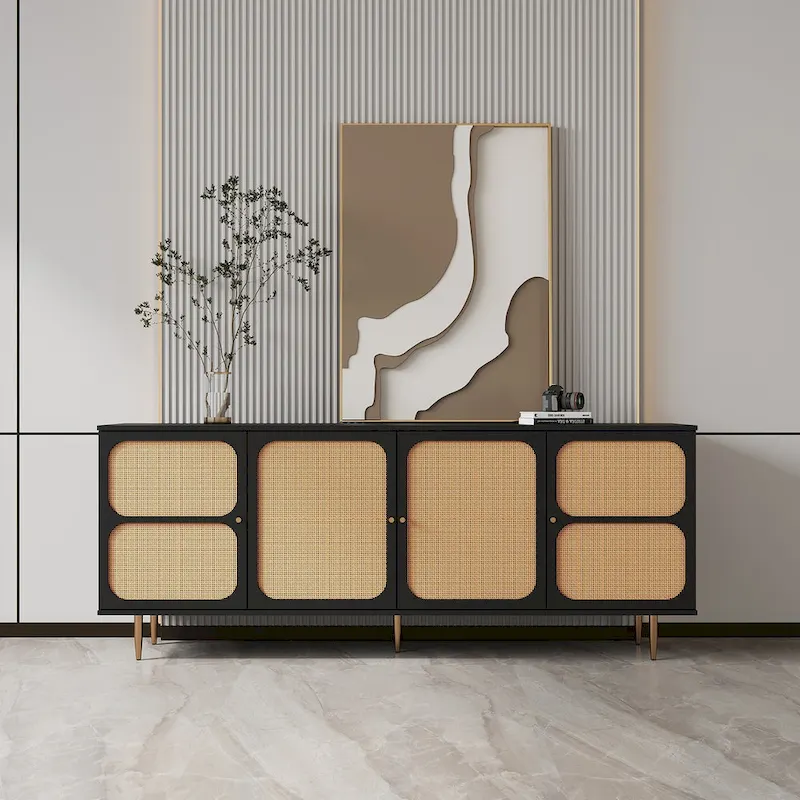 Rattan Sideboard Buffet Cabinet