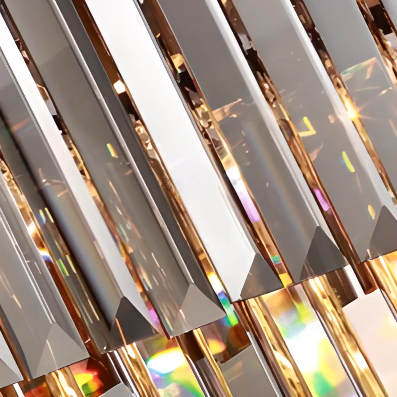 Modern Island Light 2 Tier Transparent Glass in Linear Shape