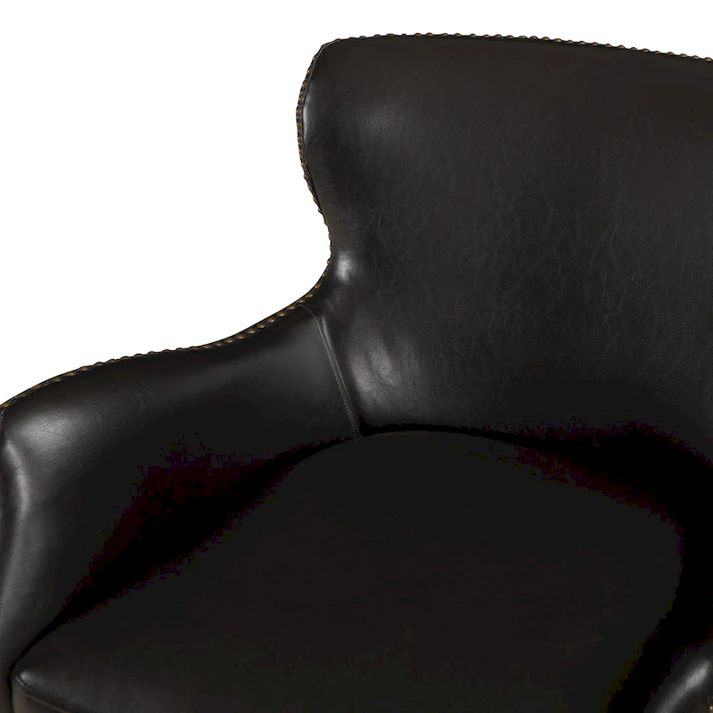 Daniela Deep Brown High Leg Slope Arm Chair, Wingback Chair