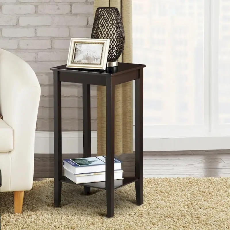 Dark Coffee Wood Side Table, 15