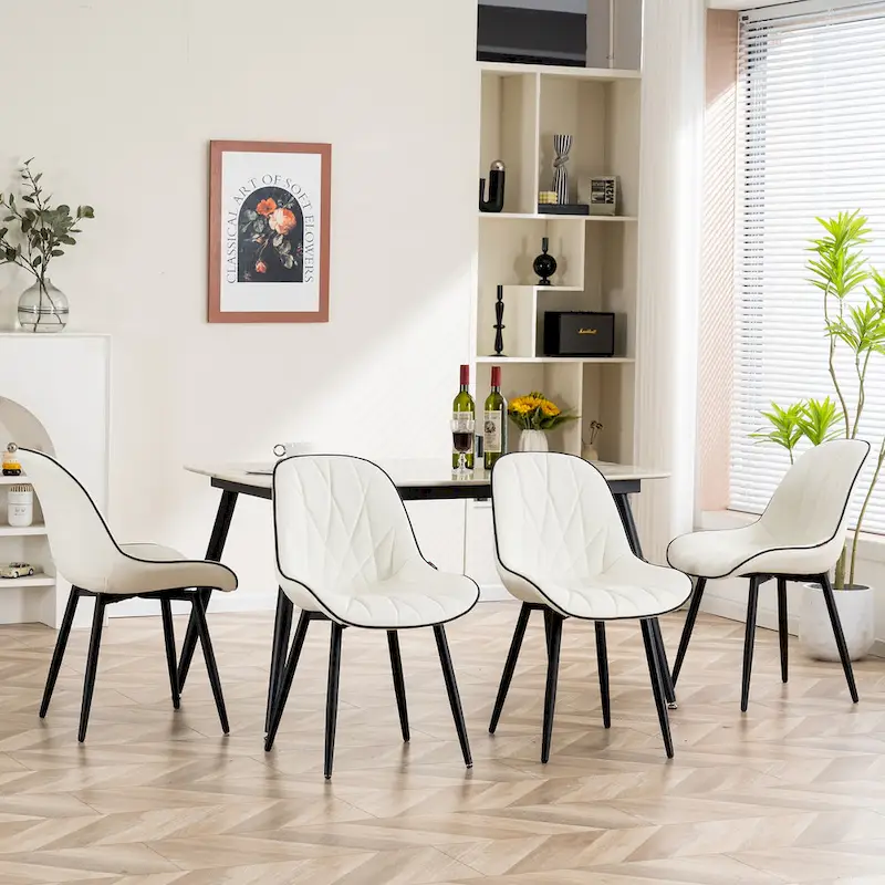 Upholstered Dining Chairs Set of 2 Modern Kitchen Chairs